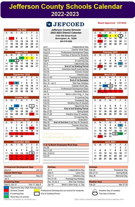 Jefferson County Calendar